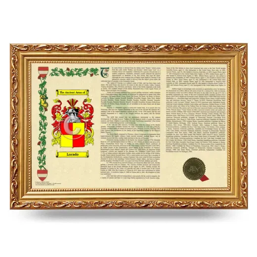 Lucado Armorial Landscape Framed - Gold