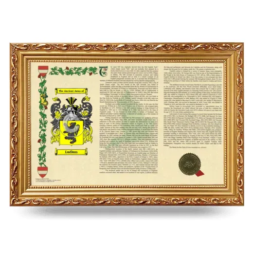 Ludlum Armorial Landscape Framed - Gold