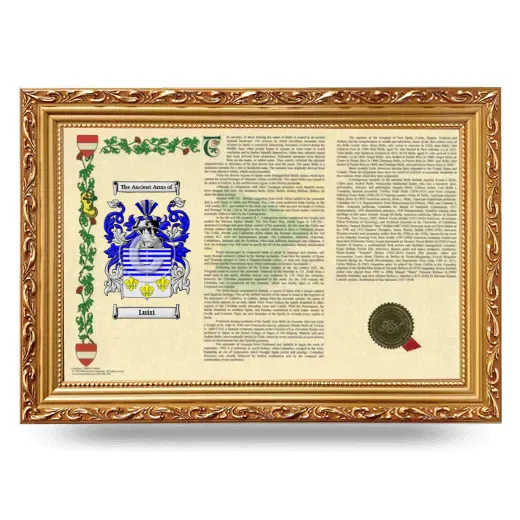 Luisi Armorial Landscape Framed - Gold
