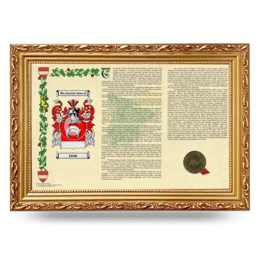 Luna Armorial Landscape Framed - Gold