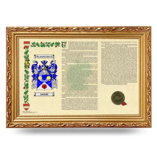 Luthold Armorial Landscape Framed - Gold