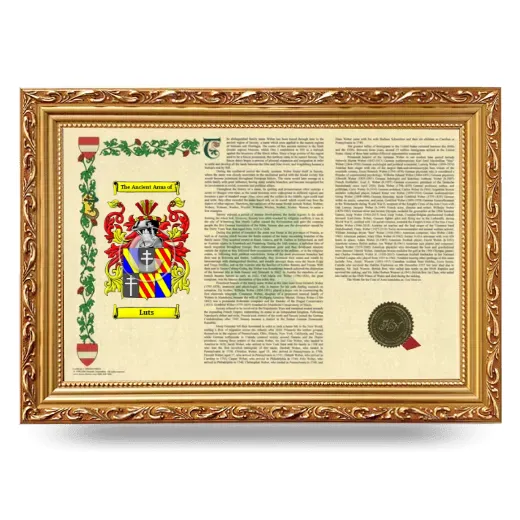 Luts Armorial Landscape Framed - Gold