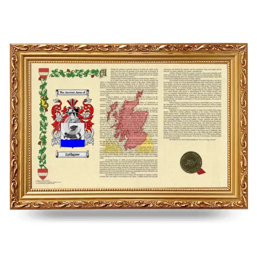 Lythgow Armorial Landscape Framed - Gold