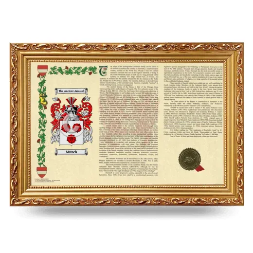 Münch Armorial Landscape Framed - Gold
