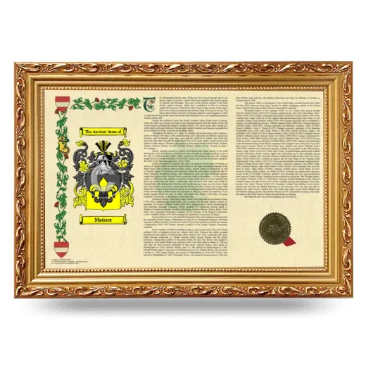 Maüser Armorial Landscape Framed - Gold