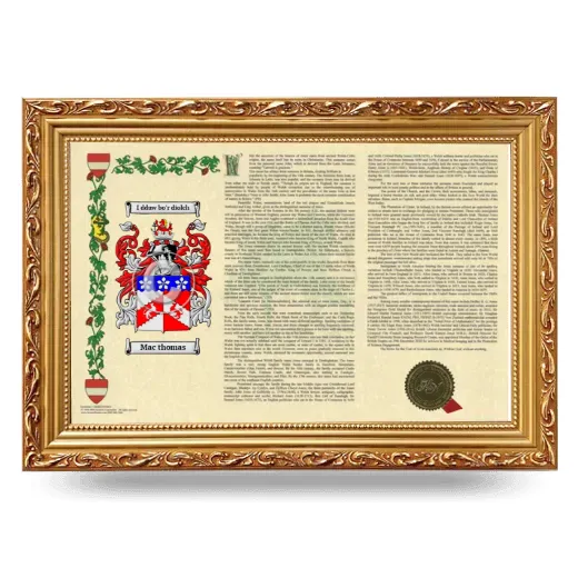 Mac thomas Armorial Landscape Framed - Gold