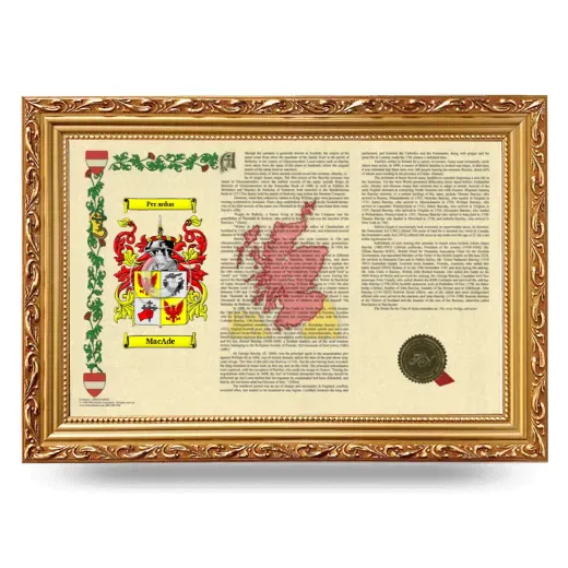 MacAde Armorial Landscape Framed - Gold