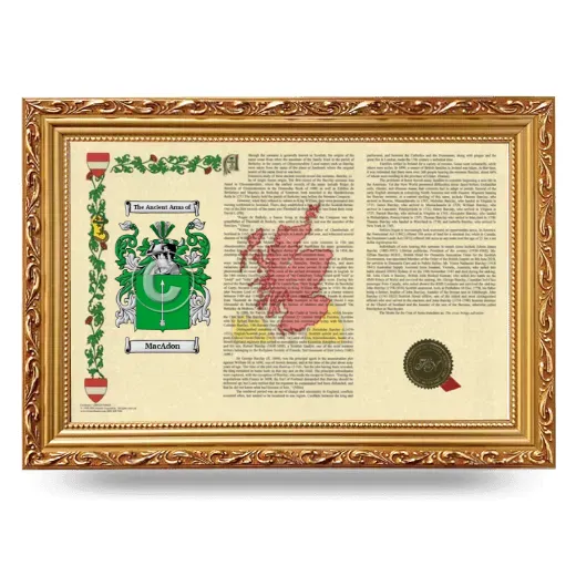 MacAdon Armorial Landscape Framed - Gold