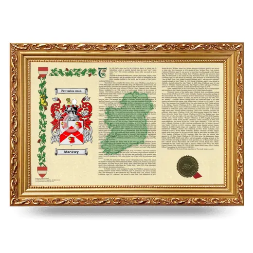 MacAsey Armorial Landscape Framed - Gold