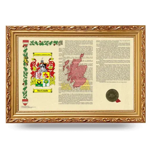 MacCrindle Armorial Landscape Framed - Gold
