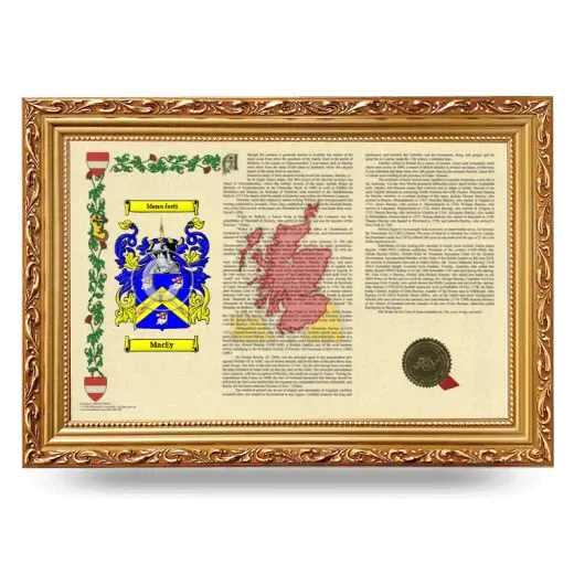 Macey Armorial Landscape Framed - Gold