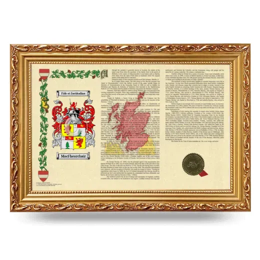 MacFhearchair Armorial Landscape Framed - Gold