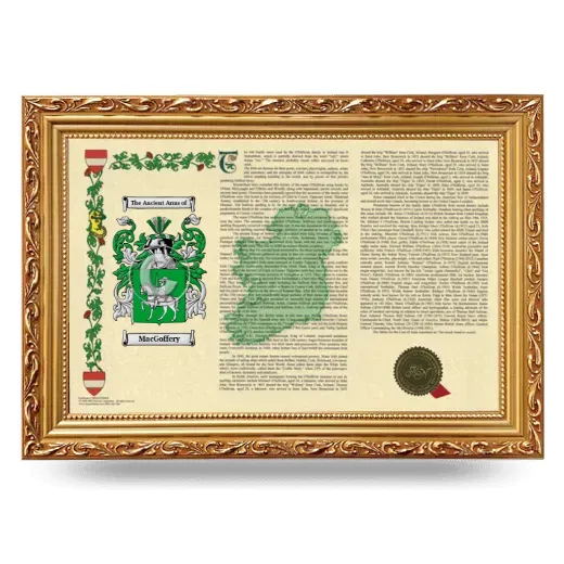 MacGoffery Armorial Landscape Framed - Gold