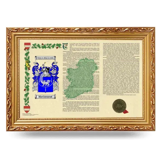 MacGormend Armorial Landscape Framed - Gold