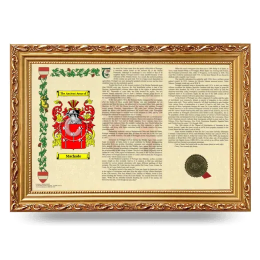 Machado Armorial Landscape Framed - Gold