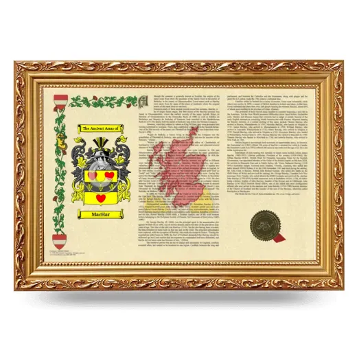 MacHar Armorial Landscape Framed - Gold
