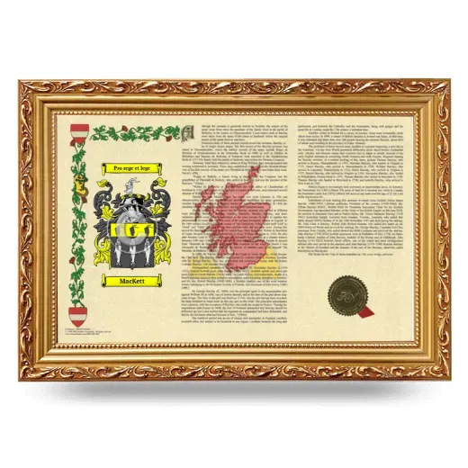 Mackett Armorial Landscape Framed - Gold