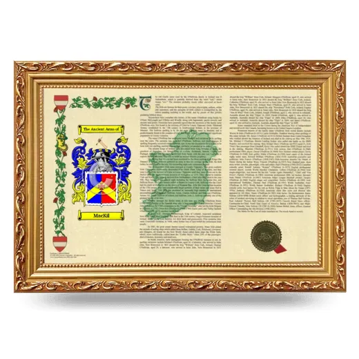 MacKil Armorial Landscape Framed - Gold
