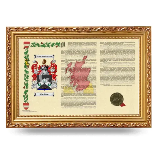 MacKnab Armorial Landscape Framed - Gold