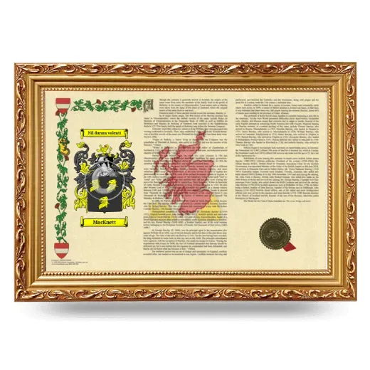 MacKnett Armorial Landscape Framed - Gold