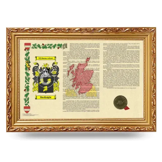 MacKnight Armorial Landscape Framed - Gold