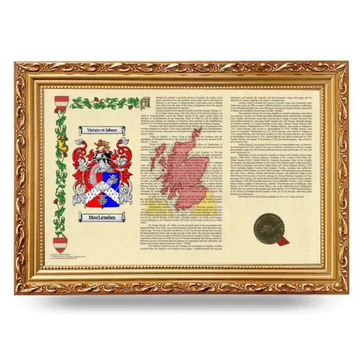 MacLendan Armorial Landscape Framed - Gold