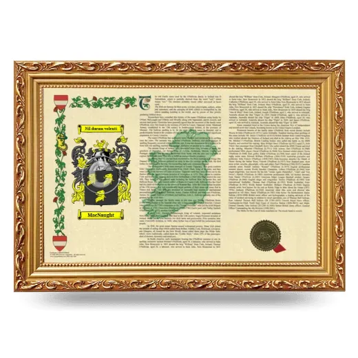 MacNaught Armorial Landscape Framed - Gold