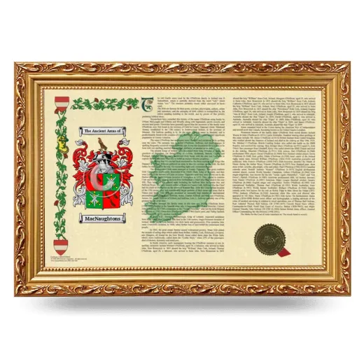 MacNaughtons Armorial Landscape Framed - Gold