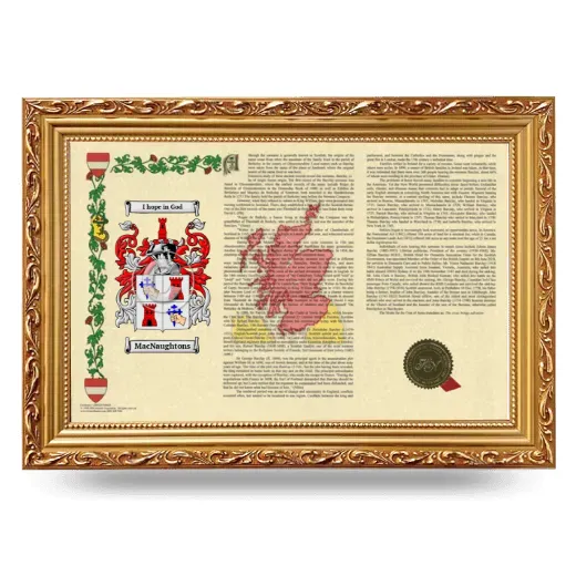 MacNaughtons Armorial Landscape Framed - Gold