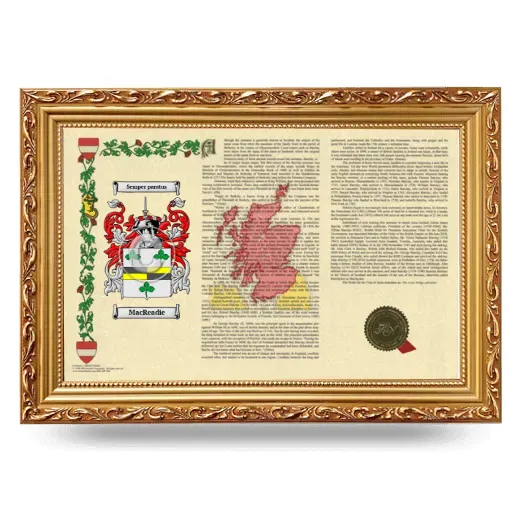 MacReadie Armorial Landscape Framed - Gold