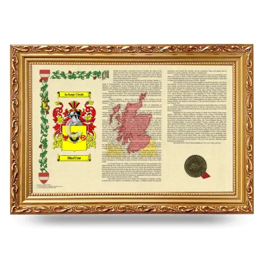 Macune Armorial Landscape Framed - Gold