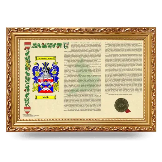 Madle Armorial Landscape Framed - Gold