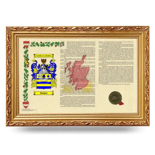 Madore Armorial Landscape Framed - Gold