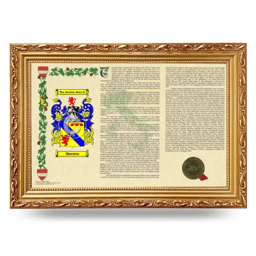 Maestro Armorial Landscape Framed - Gold