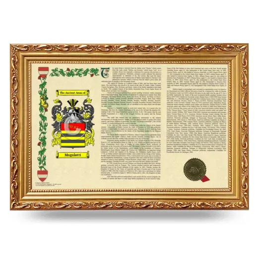 Magalotti Armorial Landscape Framed - Gold