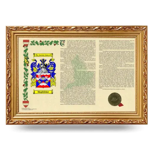 Magdeleine Armorial Landscape Framed - Gold