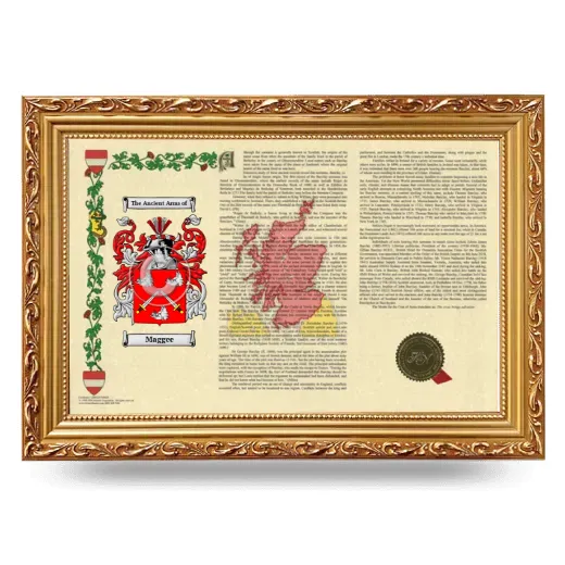 Maggee Armorial Landscape Framed - Gold
