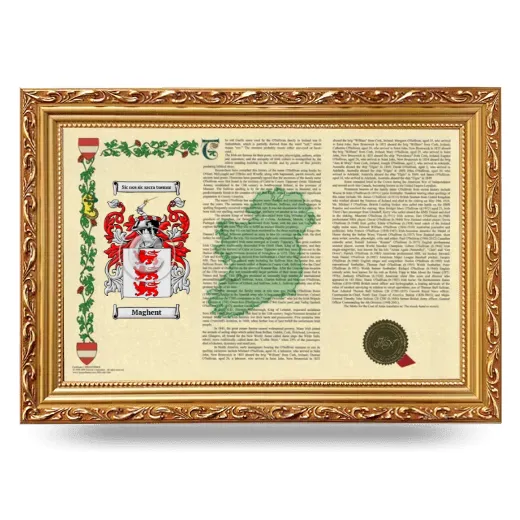 Maghent Armorial Landscape Framed - Gold