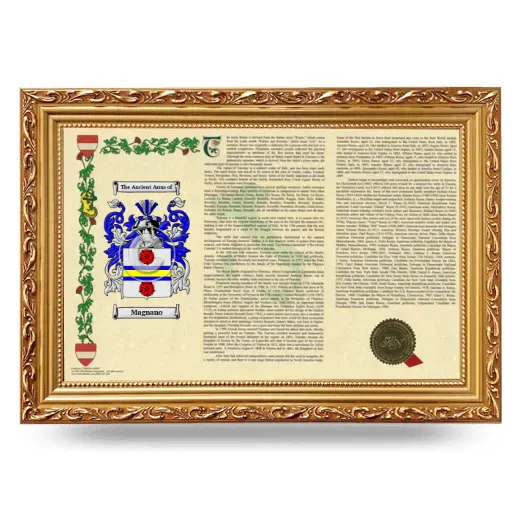 Magnano Armorial Landscape Framed - Gold