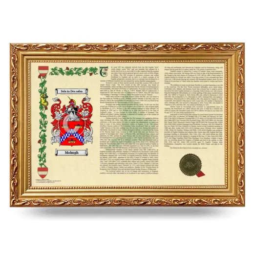 Mahugh Armorial Landscape Framed - Gold