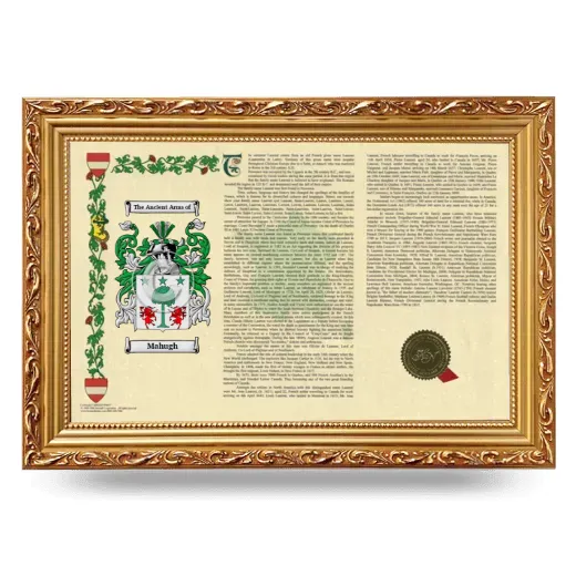 Mahugh Armorial Landscape Framed - Gold