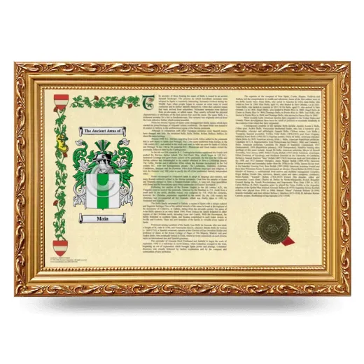 Maia Armorial Landscape Framed - Gold