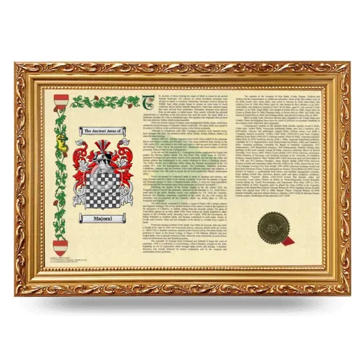 Majoral Armorial Landscape Framed - Gold