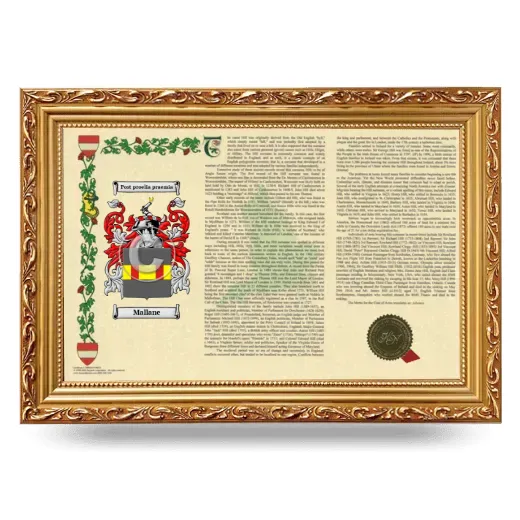 Mallane Armorial Landscape Framed - Gold