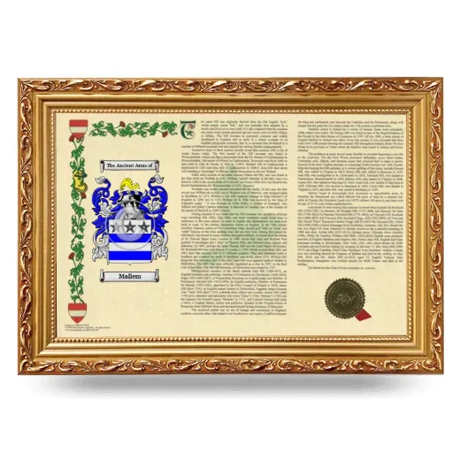 Mallem Armorial Landscape Framed - Gold