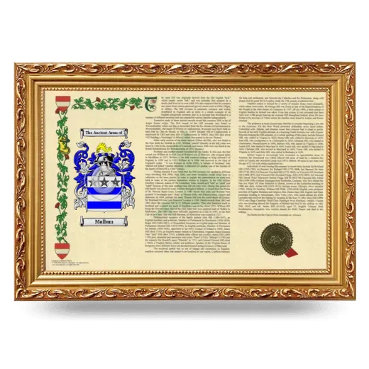 Mallum Armorial Landscape Framed - Gold