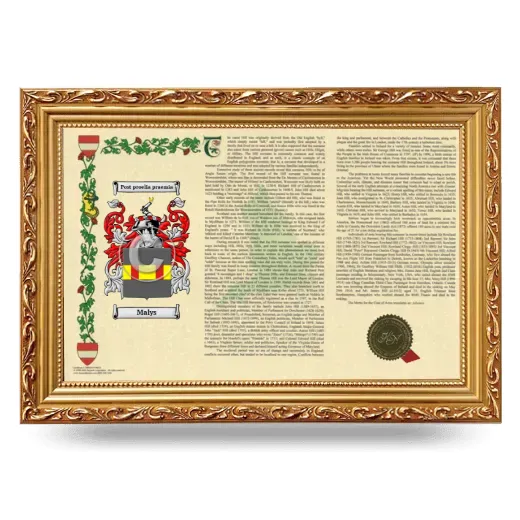 Malys Armorial Landscape Framed - Gold