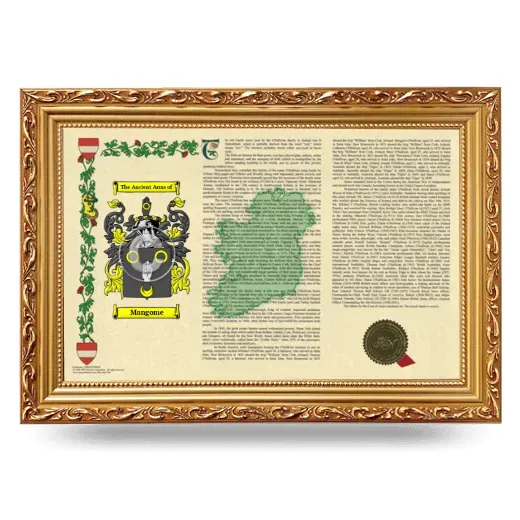 Mangome Armorial Landscape Framed - Gold