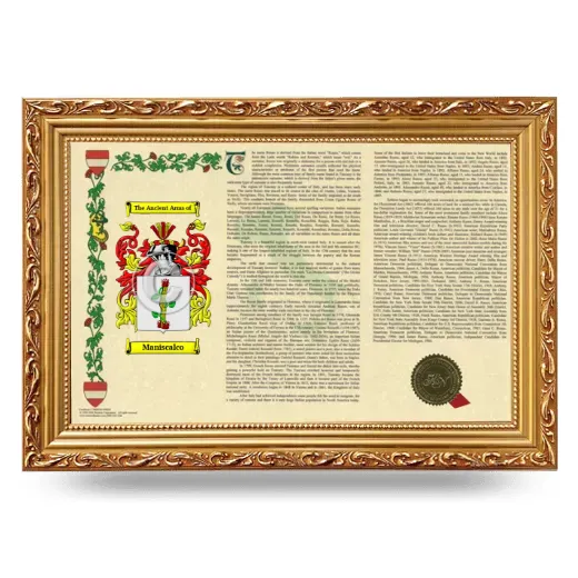 Maniscalco Armorial Landscape Framed - Gold