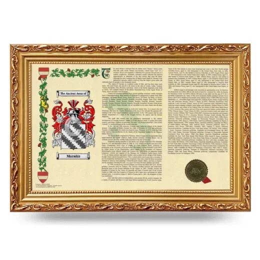 Marañis Armorial Landscape Framed - Gold